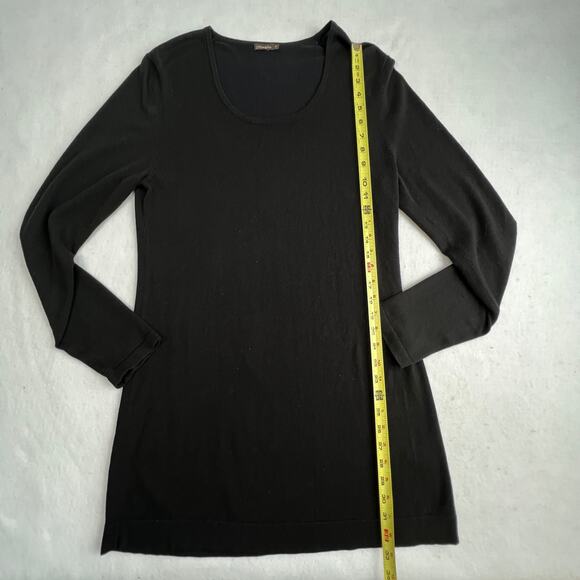 J McLaughlin Black Dress Size Medium Long Sleeve Cotton Blend Stretch Soft - Picture 8 of 12